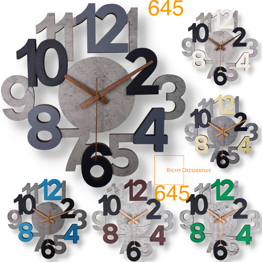 นาฬิกาLOFT NUMBER นาฬิกาแขวน ติดผนัง ตกแต่งบ้าน