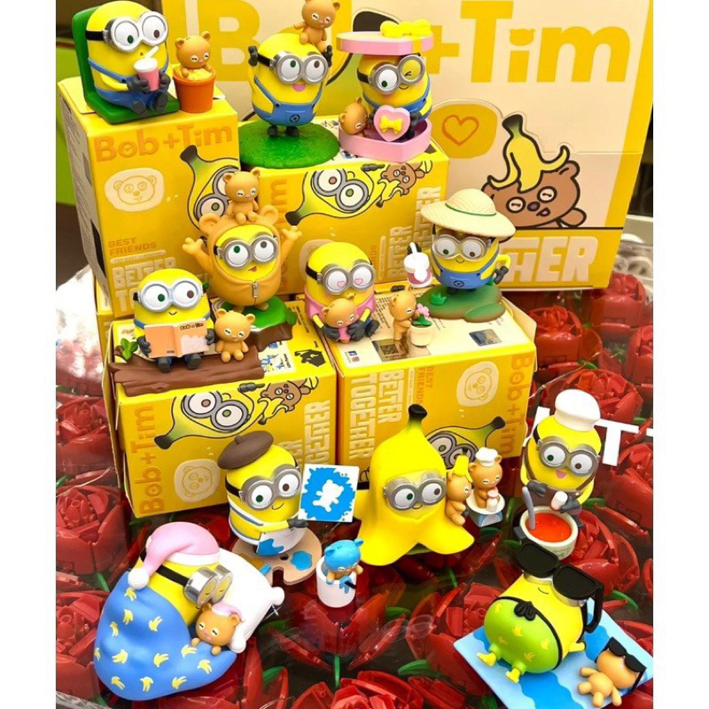 โมเดลมินเนี่ยน ได้ 1ตัว |  Minions Bob + Tim Better Together Set  by Pop Mart