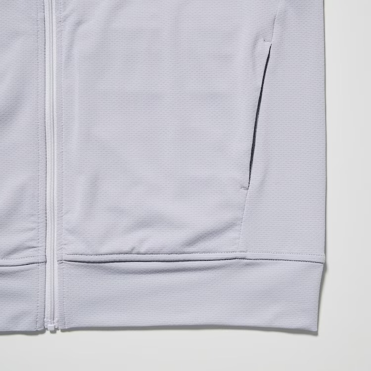 UNIQLO ของแท้ เสื้อฮู้ดกันยูวี UPF50+ผ้าตาข่ายแอริซึ่ม / SALE 890 สี 71 PURPLE - รูปที่ 5