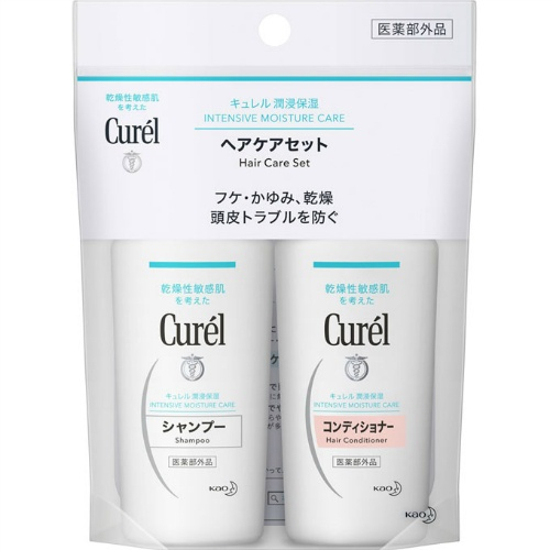 Curel Travel Set แชมพูและครีมนวด Travel Set แบบพกพา Curel Moisturizing Scalp &amp; Hair Care Shampoo &amp; Conditioner Mini Set