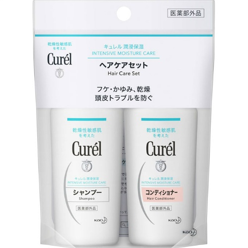 Curel Travel Set แชมพูและครีมนวด Travel Set แบบพกพา Curel Moisturizing Scalp & Hair Care Shampoo & C