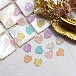 อะไหล่หัวใจสีหวานๆสำหรับตกแต่งเล็บ งานจริงน่ารักมากค่ะ 10ชิ้น/18บาท