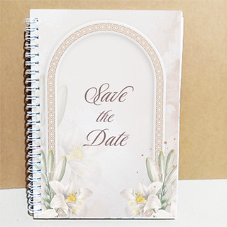 สมุดเซ็นอวยพรSave the date ขนาดA5(15x21cm) พร้อมส่ง