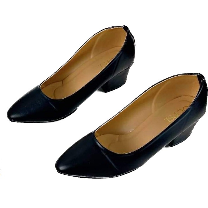 รองเท้าคัชชู ปลายแหลม size 44 สีดำ รองเท้าปลายแหลมผู้หญิง ราคาถูก