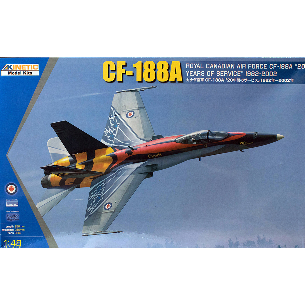 พลาสติก โมเดล ประกอบ KINETIC MODEL สเกล 1/48 CF-188A '20 Years of Service RCAF' (48079)