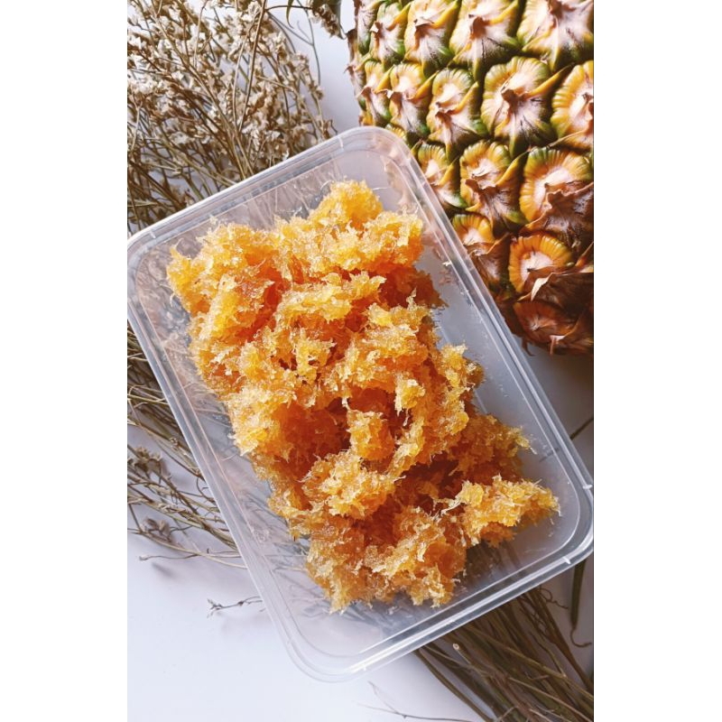 สับปะรดกวน รสหวานอมเปรี้ยว ไม่ใส่แบะแซ บรรจุแบบกล่อง ขนาดบรรจุ 250 กรัม