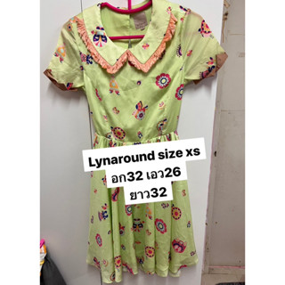 Recommend ⭐️⭐️Green Lyn around dress XS 🎈🎈เว้าหลัง สวยผ้าดี งานดี น่ารัก สภาพใหม่