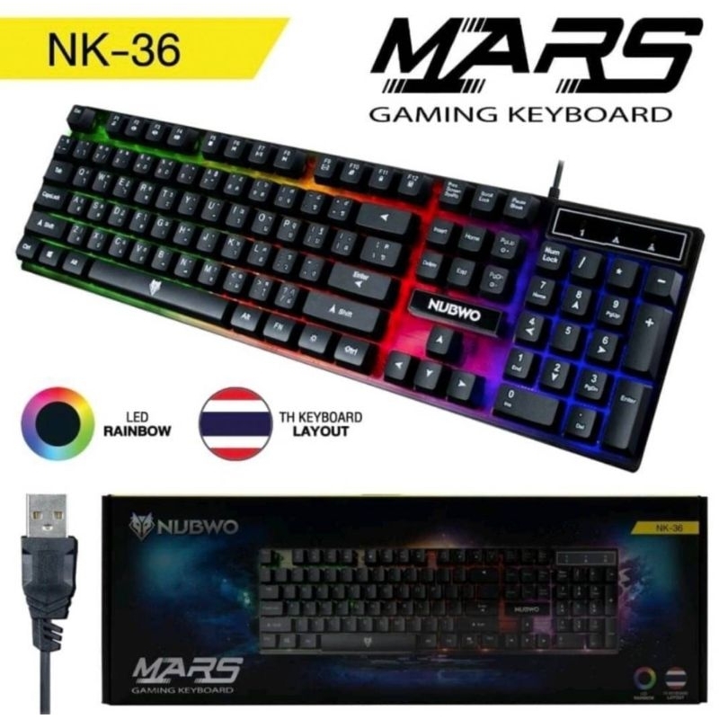 K/B USB NUBWO (NK-36) 'MARS' BLACK
