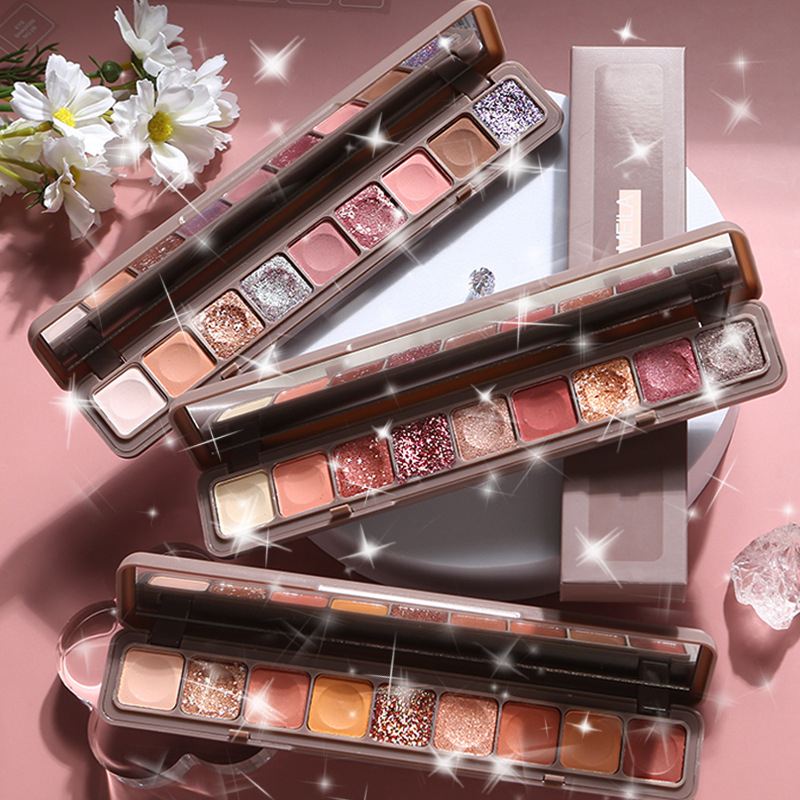 สีสวยมาก พาเลทอายแชโดว์ 9ช่อง Lameila 3600 BEAUTIFUL GEOMETRY EYESHADOW 9 COLORS ติดทน อายแชโดว์ 9สี
