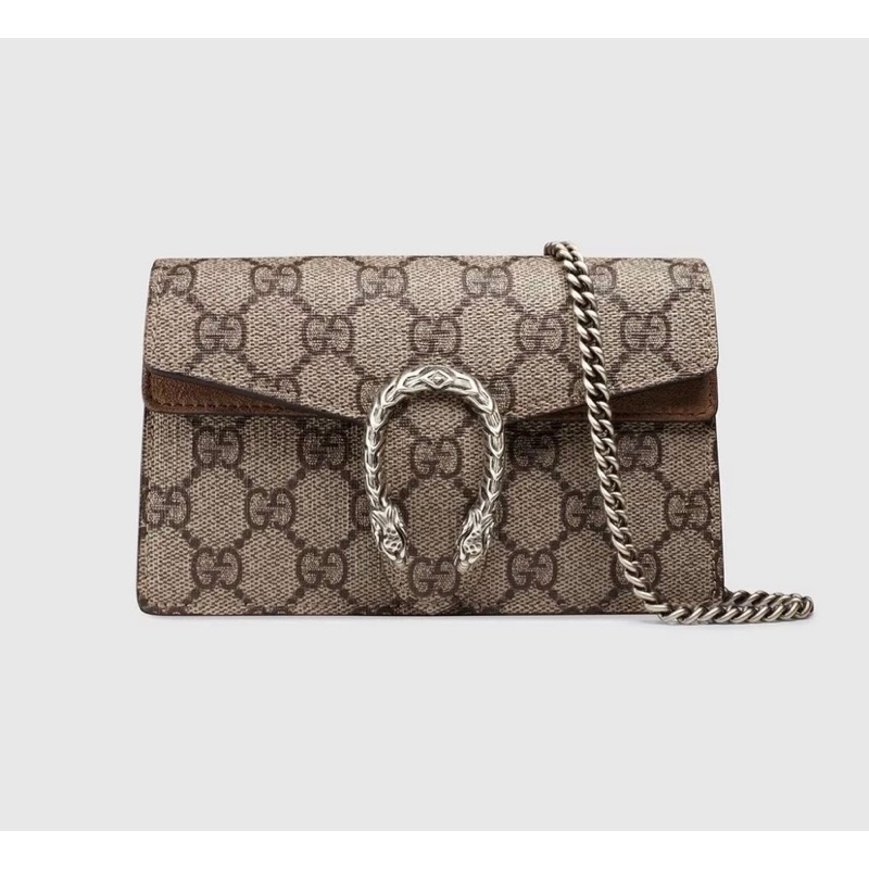 Gucci Dionysus Super Mini Bag GG Supreme ของแท้ 100%