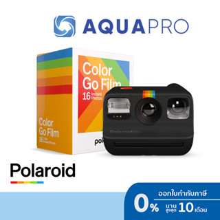 Polaroid Go (Black) Instant Camera GO Analog สีดำ ประกันศูนย์ไทย + Polaroid Go Color Film Double Pack Instant Film 16