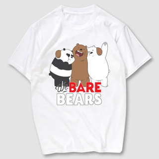 เสื้อยืดสกรีน BARE BEARS  ผ้าCotton100% มีครบไซส์