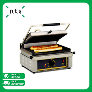 ROLLER GRILL CONTACT GRILL  เตาปิ้งย่างหน้าสัมผัส เตาปิ้งย่างแบบหน้าสัมผัสแบบหยัก รุ่น ROL1-PANINI R