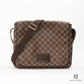 LV BROOKLYN MESSENGER MM BROWN DAMIER CANVAS GHW