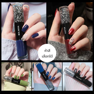 สีทาเล็บ สีทาเล็บกึ่งเจล 2 in 1 สีทาเล็บเจลไม่อบ BOLANYA สีทาเล็บกึ่งเจลไม่ต้องอบ ยาทาเล็บ ไม่ต้องอบ ลอกได้ แพคคู่