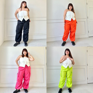 NEON CARGO Pants Plus size กางเกงคาร์โก้ สีนีออน