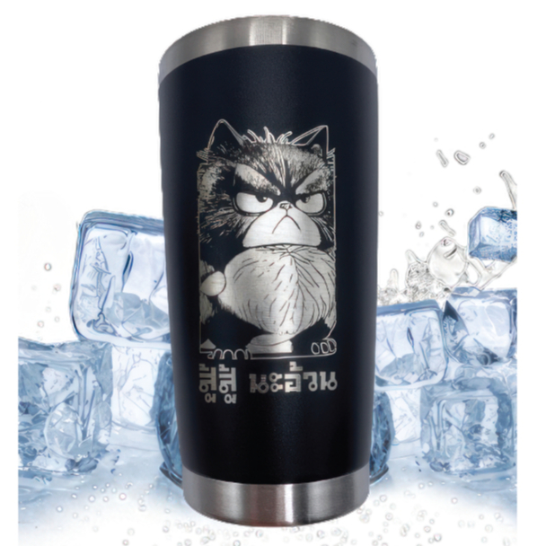 [เลเซอร์ 1 ด้าน] แก้วเก็บอุณหภูมิร้อนเย็น ขอบเลส20oz รุ่นยกดื่ม ราคารวมเลเซอร์แล้ว