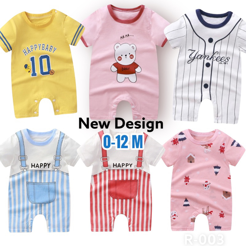 พร้อมส่ง เสื้อผ้าเด็กแรกเกิด ชุดเด็กแรกเกิด เสื้อผ้าเด็กอ่อน บอดี้สูทเด็กแรกเกิดขาสั้นรุ่น B