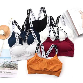 สินค้าพร้อมส่งจากไทย💥Angle Bra 💥 (N029) พร้อมส่ง!!! 👉 🔥 ราคาส่ง ตั้งแต่ตัวแรก 🔥 สปอร์ตบราสายลายตัวอักษร สายไขว้หลังเก๋ๆ