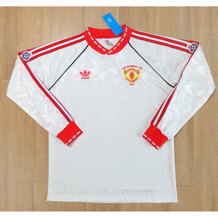 เสื้อบอลย้อนยุค แมนยู แขนยาว เยือน ฤดูกาล 1990 เกรด AAA Manchester United Retro Away 1990 AAA Man U