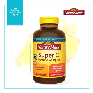 แท้ 💯% Nature Made, Super C with Vitamin D3 &amp; Zinc 200 Tablets วิตามินซี วิตามินดี ซิ้งค์แหล่งที่ดีของสารอาหารที่สำคัญ