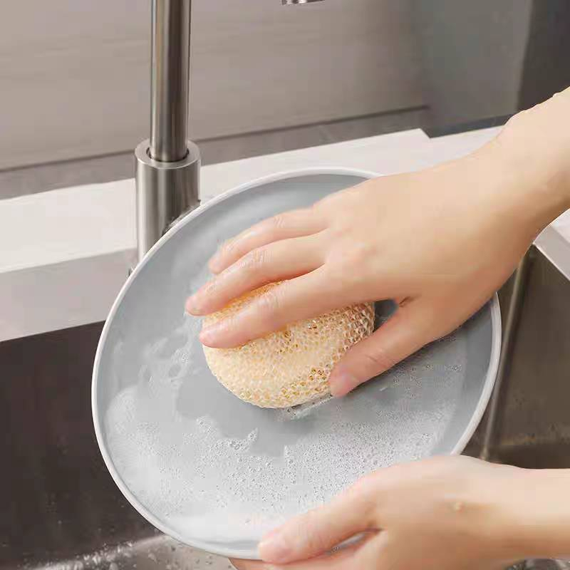 ใยขัดภาชนะ เครื่องครัว ฝอยขัดหม้อ ฟองน้ำขัดหม้อ ฟองน้ำล้างจาน ล้างกระทะ ( 5PC )