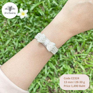 ฮักเงินน่านพร้อมจัดส่ง สร้อยข้อมือเงินแท้ 92.5% สร้อยข้อมือโบว์ สร้อยข้อมือน่ารักๆ สวยๆ วินเทจ คลาสสิก ตอกลาย เงินน่าน