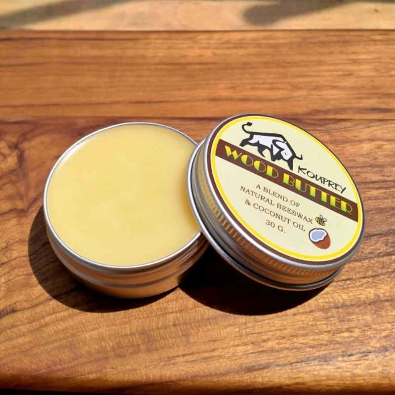 กูปรี ผลิตภัณฑ์ถนอมเนื้อไม้ ขี้ผึ้งทาไม้ แวกซ์ 30G KOUPREY Wood Butter Cutting Board Cream Condition