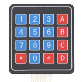 4 x 4 Matrix Array 16 Key Membrane Switch Keypad Keyboard ด้านหลังเป็นสติกเกอร์แปะติดได้