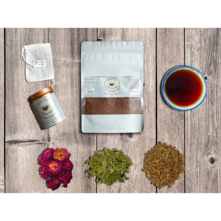 (WHOLESALE) Menstrual Cramp Tea - Sweet Rose Tea + Muslin Tea Bag (ขายส่ง) ชาสมุนไพรลดอาการปวดประจำเดือน ถุงชามัสลิน ฟรี