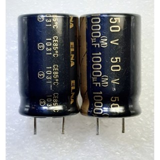 Elna 1000uf 50v (ตัดขา) capacitor ตัวเก็บประจุ คาปาซิเตอร์