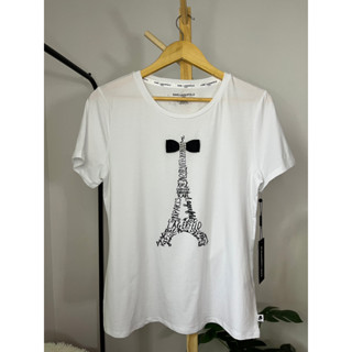 เสื้อยืดKarl lagerfeldKarl "เสื้อยืดหญิงหอไอเฟลโบว์ ขาว"งานKarl lagerfeldแท้100%