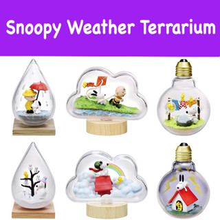 ✅ Re-ment Snoopy Weather Terrarium 6 packs 🇯🇵รีเมนท์ สนูปปี้ ในขวดแก้ว นำเข้าญี่ปุ่น