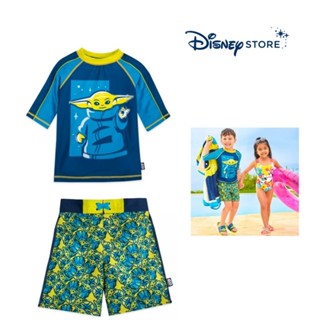 ชุดว่ายน้ำเด็ก Star Wars จาก 🇺🇸 : Disney Store Grogu Rash Guard  Star Wars + Swim Trunks