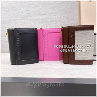 กระเป๋าสตางค์ Charles &amp; Keith รุ่น Stitch-Trim Front Flap Wallet : CK6-10770601 แท้จากชอป