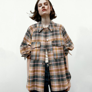 [ORIGINAL] ZARA Oversized Plaid Overshirt เสื้อเชิ้ต แบรนด์ ซาร่า ลายสก็อต ของแท้ 100% จากช็อป