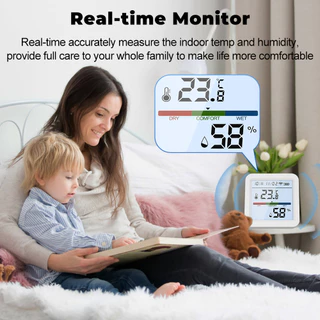 SMATRUL smart Tuya WiFi Temperature and Humidity Sensor TH08 เซ็นเซอร์วัดอุณหภูมิและความชื้น พร้อมหน้าจอแสดงผลเครื่องวัดอุณหภูมิความชื้นวัดอุณหภูมิความชื้นThermometer Hygrometer Sensor