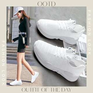 Monday2020 Sale จุกๆ💥 รองเท้าผ้าใบแนวสปอร์ต ดีเทลลายตาข่าย🥰 …