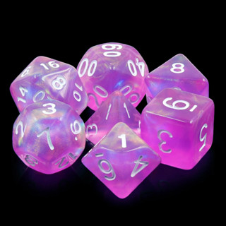 Stardust Whispers Dice Set of 7 | ลูกเต๋า Dice For DnD D&amp;D MTG RPG TRPG เกมกระดาน บอร์ดเกม Game ไพ่ทาโรต์ Magic เมจิก