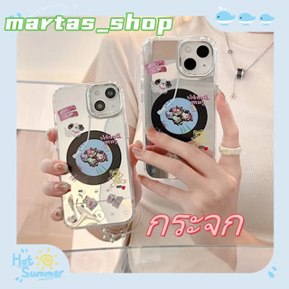 ❤️ส่งของขวัญ❤️ เคสไอโฟน 11 12 13 14 Pro Max การ์ตูน กราฟฟิตี สไตล์คู่รัก ฤดูร้อน พื้นผิวกระจก Case for iPhone สาวน่ารักห