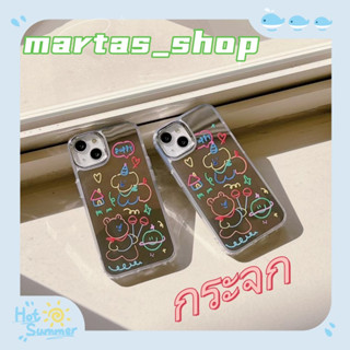 ❤️ส่งของขวัญ❤️ เคสไอโฟน 11 12 13 14 Pro Max การ์ตูน กราฟฟิตี สไตล์คู่รัก ฤดูร้อน สัตว์ Case for iPhone สาวน่ารักหัวใจ