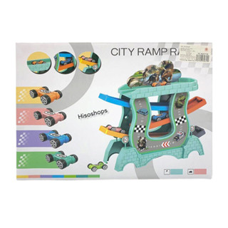 CITY RAMP RACER รางรถแข่งเด็ก รางรถแข่งแสนสนุก รางรถเด็กรถแรงเฉื่อย พร้อมรถ 4 คัน รุ่นใหม่ เหมาะสำหรับน้องๆหนูๆ