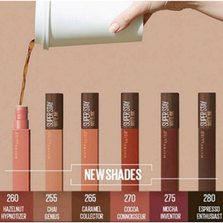 พร้อมส่งMaybelline เมย์เบลลีน ซุปเปอร์สเตย์ แมท อิ้งค์ คอฟฟี่ ลิป 5มล
