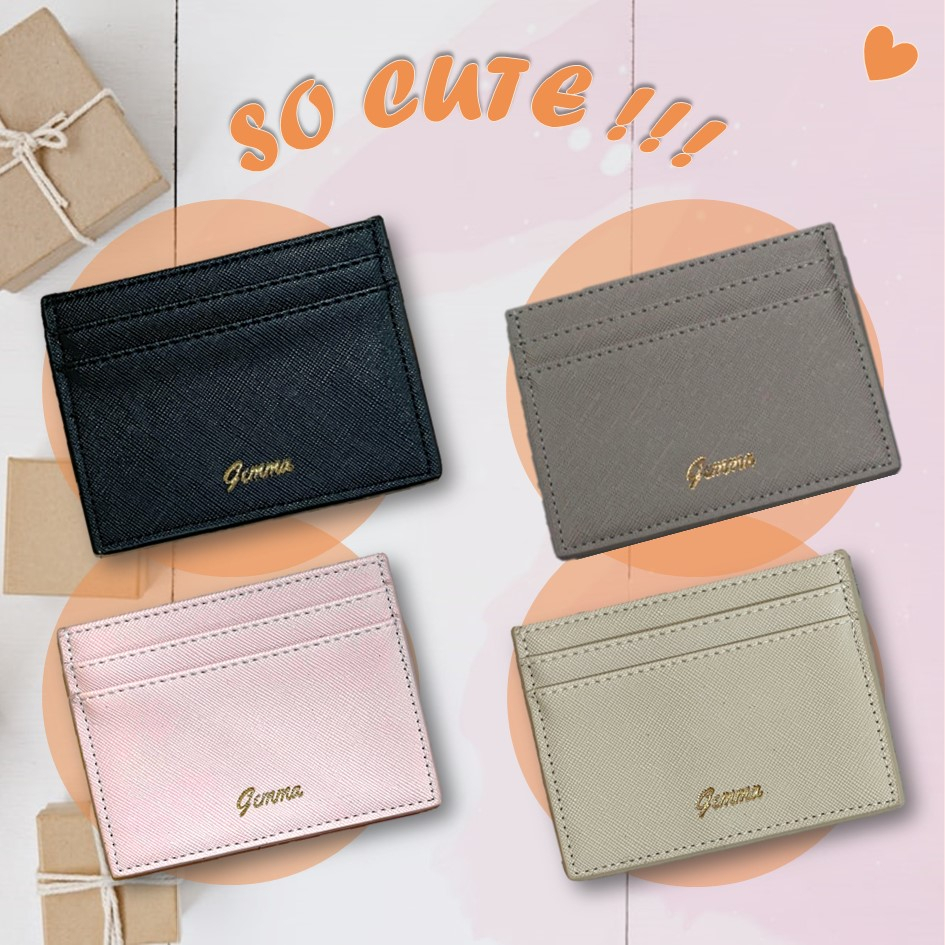 Card holder - Gemma กระเป๋าเก็บบัตร  หนัง Saffiano