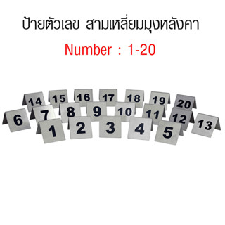 [บ้านกาแฟ] ป้ายตัวเลข 1-20 รหัส 1617-015