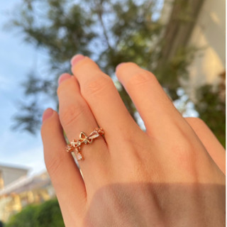 lacia.bkk - Spring floral ring แหวนดอกไม้ ผีเสื้อ เพทาย