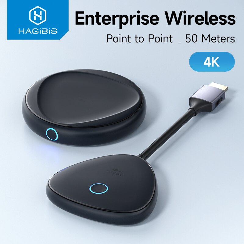Hagibis 4K HDMI Wireless Transmitter and Receiver Kit, 2.4/5GHz Wireless HDMI Extender Kits to Monitor