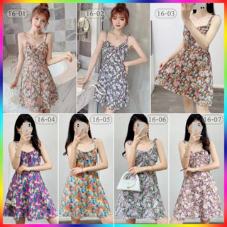 นางแบบใส่ชุดที่ร้านขายจริง มีซับใน เดรสสายเดี่ยว สายไหล่ปรับ…