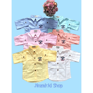 เสื้อเชิ้ตคอปกแขนยาว ผ้าOxford100%เด็กS-4xl 1-10ขวบ พร้อมส่ง❗️มีเก็บเงินปลายทาง🚚🚚