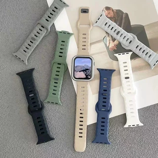 🇹🇭ส่งจากไทย สายซิลิโคน ใช้สำหรับ Smart Watch Ultra S11 10 9 8 7 6 5 4 3 2 1 ขนาด 38/40/41/42 & 42/44/45/49/46mm